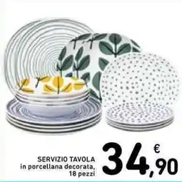 Spazio Conad Servizio tavola in porcellana decorata offerta