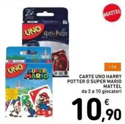 Spazio Conad Carte Uno Harry Potter o Super Mario Mattel offerta