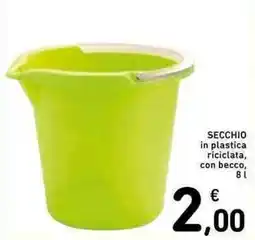 Spazio Conad Secchio in plastica riciclata offerta