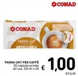 Spazio Conad Panna UHT per caffè Conad offerta