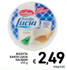 Spazio Conad Ricotta Santa Lucia Galbani offerta