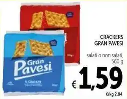Spazio Conad Crackers Gran Pavesi offerta