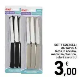 Spazio Conad Set 6 coltelli da tavola offerta