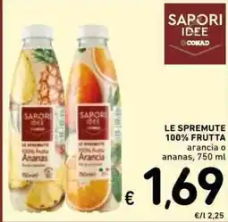 Spazio Conad Sapori idee le spremute 100% frutta offerta