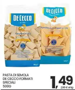 Interspar Pasta di semola De Cecco formati speciali offerta