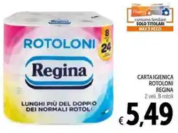 Spazio Conad Carta igienica rotoloni Regina offerta