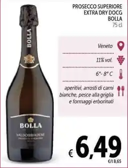 Spazio Conad Prosecco superiore extra dry docg bolla offerta