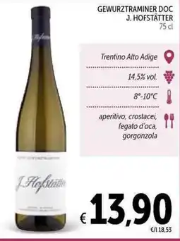 Spazio Conad Gewurztraminer Doc J. Hofstätter offerta