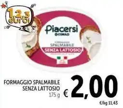 Spazio Conad Piacersi formaggio spalmabile senza lattosio offerta