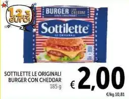 Spazio Conad Sottilette burger con cheddar offerta