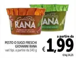 Spazio Conad Pesto o sugo freschi Giovanni Rana offerta