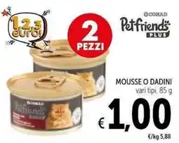 Spazio Conad Petfriends Plus mousse o dadini offerta