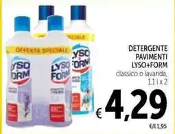 Spazio Conad Detergente pavimenti Lyso+Form offerta