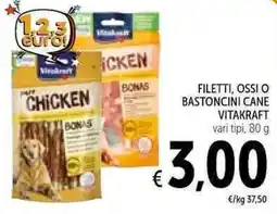 Spazio Conad Filetti, ossi o bastoncini cane Vitakraft offerta