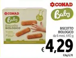 Spazio Conad Conad Baby Biscotto Biologico offerta