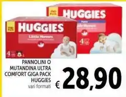 Spazio Conad Pannolini o mutandina ultra comfort giga pack Huggies offerta