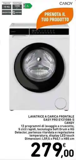 Spazio Conad Lavatrice a carica frontale Easy Pro EY210B8-S Candy offerta