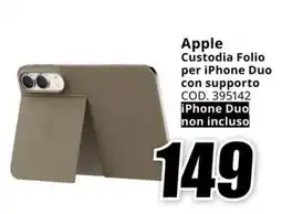 MediaWorld Apple Custodia Folio per iPhone Duo offerta