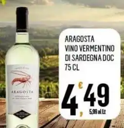 Vibian Aragosta vino vermentino di Sardegna DOC offerta