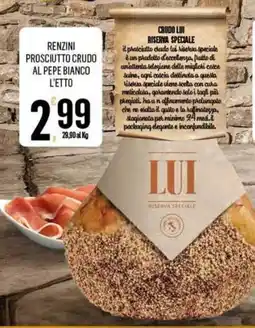 Vibian Prosciutto crudo al pepe bianco Renzini offerta