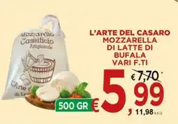 Jero Market L'arte Del Casaro Mozzarella di latte di bufala offerta