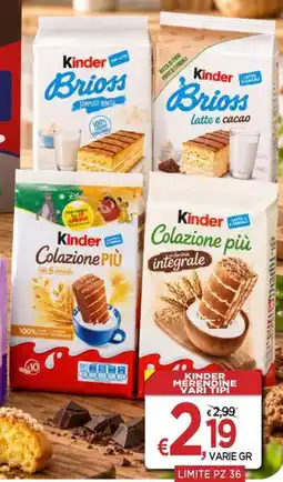 Jero Market Kinder merendine offerta