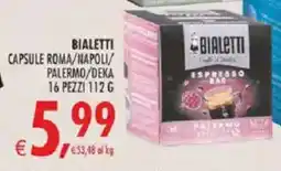 Deco Iperstore Bialetti capsule roma/napoli/palermo/deka offerta
