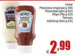 Elite Heinz Maionese originale/Maionese light/ Mayo Mix/ Tomato Ketchup Zero offerta