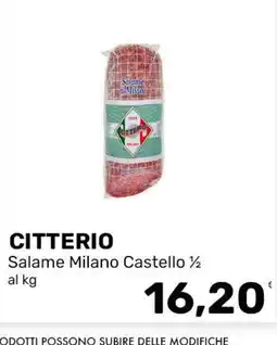 Iper Tosano Citterio Salame Milano Castello ½ offerta