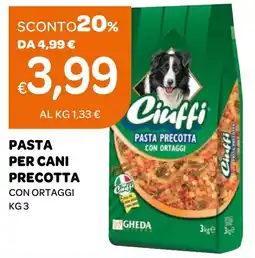Ekom Pasta per cani precotta con ortaggi Ciuffi offerta