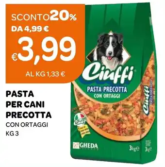 Pasta per cani precotta con ortaggi Ciuffi