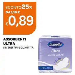 Ekom Assorbenti ultra laurella giorno con ali offerta