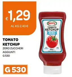 Ekom Arome tomato ketchup zero zuccheri aggiunti offerta