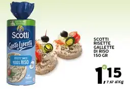 Extra Supermercati Scotti risette gallette di riso offerta