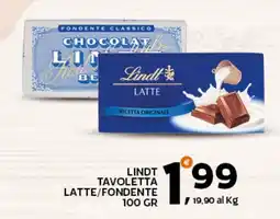 Extra Supermercati Lindt Tavoletta Latte/Fondente offerta