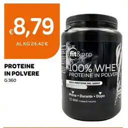 Ekom fit&pro 100% Whey Proteine in polvere offerta