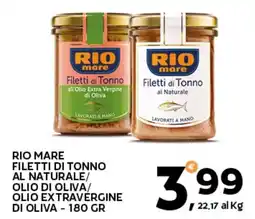 Extra Supermercati Rio mare Filetti di Tonno offerta