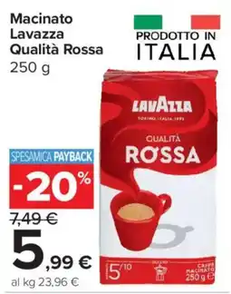 Carrefour Express Macinato Lavazza Qualità Rossa offerta