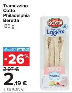 Carrefour Express Tramezzino Cotto Philadelphia Beretta offerta