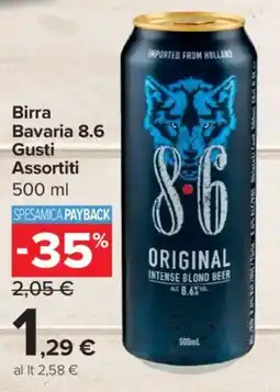 Carrefour Express Birra Bavaria 8.6 offerta