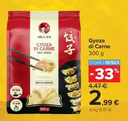 Carrefour Express Mulan Gyoza di Carne offerta