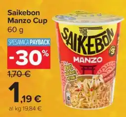 Carrefour Express Saikebon Manzo Cup offerta
