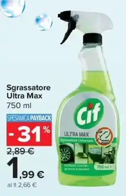 Carrefour Express Sgrassatore Ultra Max Cif offerta