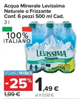 Carrefour Express Acqua Minerale Levissima offerta