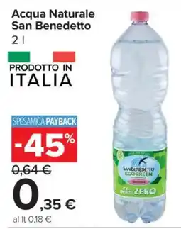 Carrefour Express Acqua Naturale San Benedetto offerta