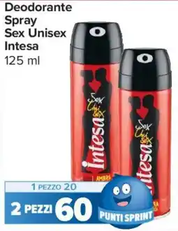 Carrefour Express Deodorante Spray Sex Unisex Intesa offerta