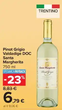 Carrefour Express Pinot Grigio Valdadige DOC Santa Margherita offerta