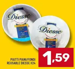 Il Centesimo Piatti piani/fondi reusable Diesse offerta