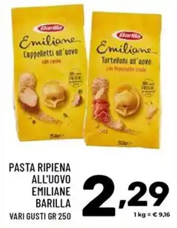 Il Centesimo Pasta ripiena all'uovo emiliane barilla offerta
