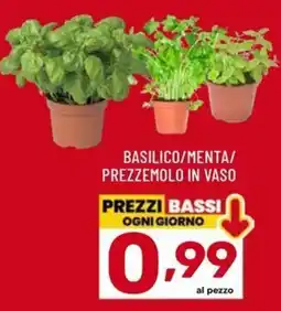 Il Centesimo Basilico/Menta/Prezzemolo in vaso offerta